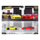 Hot Wheels Premium Car Culture 2-Pack 2003 Dodge Viper SRT-10 & 2012 Corvette Z06