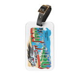 Hot Wheels Greetings White Luggage Tag