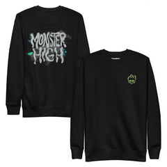 Monster High Lunar Glow Logo Embroidered Black Sweatshirt