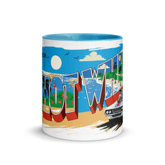 Hot Wheels Greetings White Mug