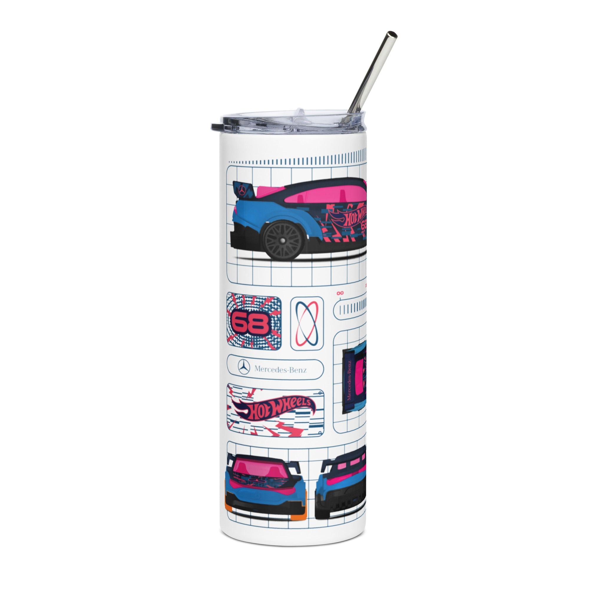 Hot Wheels x Mercedes Benz White Tumbler