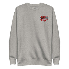 Hot Wheels Checkered Hearts Embroidered Grey Sweatshirt